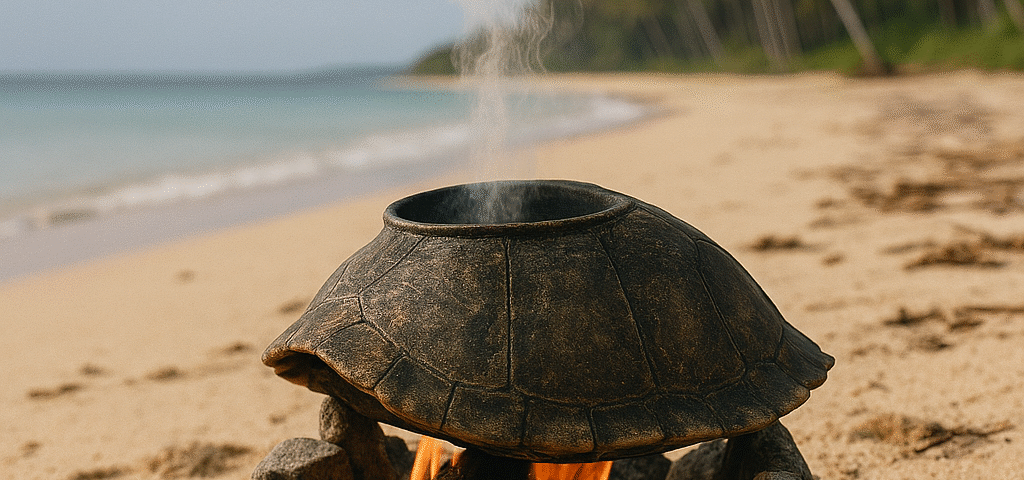 Turtle brew pot on Humor Island